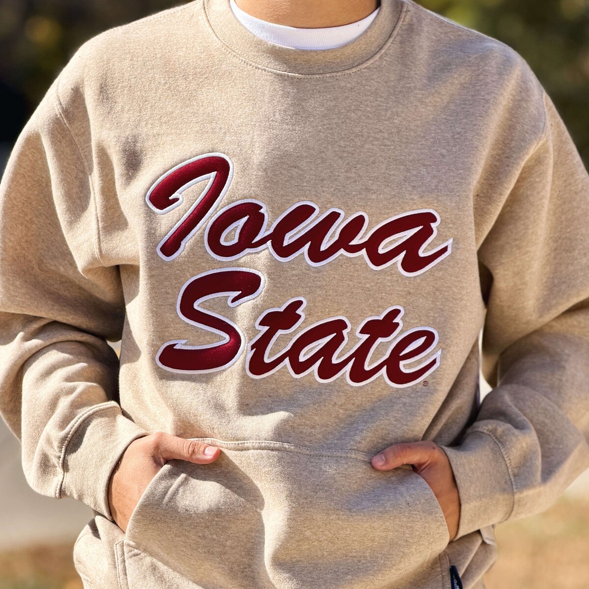 CI Sport Iowa State Tan Pocket Crewneck